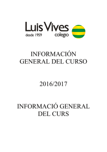 Información Curso - Colegio Luis Vives