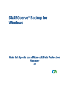 CA ARCserve Backup for Windows Guía del Agente para Microsoft