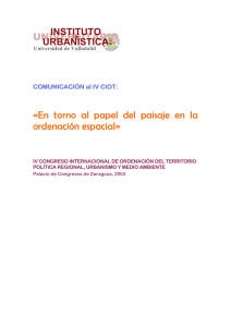 «En torno al papel del paisaje en la ordenación espacial»