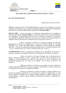 Dictamen 32/2016 - Dirección Nacional de Aduanas