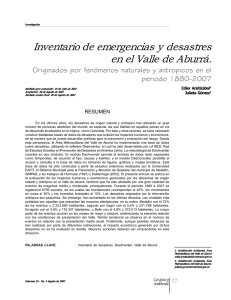Inventario de emergencias y desastres en el Valle de Aburrá.