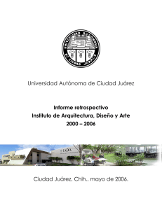 Informe retrospectivo Instituto de Arquitectura, Diseño y Arte