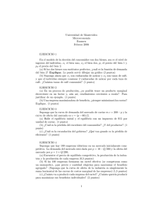 Universidad de Montevideo Microeconomía Examen Febrero 2006