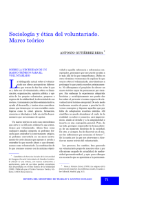 Sociología y ética del voluntariado. Marco teórico, Antonio Gutiérrez