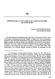 Aproximación a Luis Candelas (El Ladrón de Madrid) de Lauro Olmo