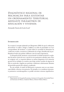 Diagnóstico regional de Michoacán para sustentar un ordenamiento