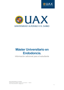 Máster Universitario en Endodoncia.