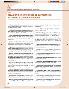 Relación de acti... - Publicaciones del INEE