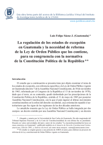 La regulación de los estados de excepción en Guatemala y la