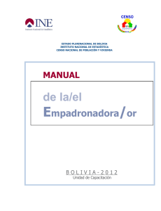 Manual del Empadronador - Instituto Nacional de Estadística de