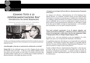 Gianni Toti e le diSper(iment)azioni Rai