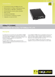 XSNet™ 3100MC Convertidor de medios 10/100Base-TX a