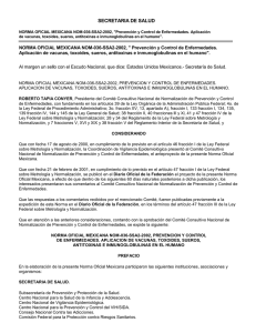 NOM-036-SSA2-2002 - Secretaría de Salud.