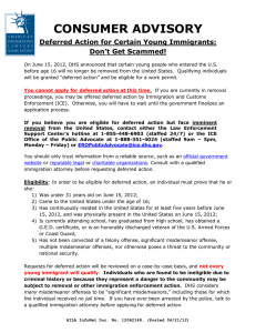 Deferred Action for Certain Young Immigrants: Don`t Get Scammed