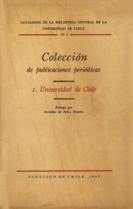 Colección de publicaciones periódicas i. Universidad de Chile