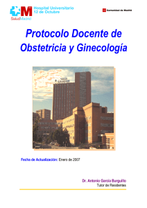 Protocolo Docente de Obstetricia y Ginecología Fecha de