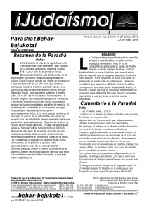 Parshas behar-bejukotai— 27 de Parashat Behar