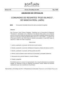COMUNIDAD DE REGANTES "POZO BLANCO", DE