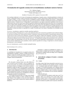 Formulación del segundo axioma de la - E-journal
