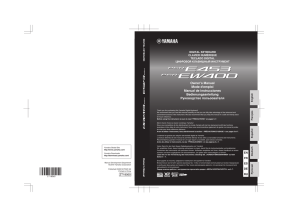 PSR-E453/PSR-EW400 Owner`s Manual