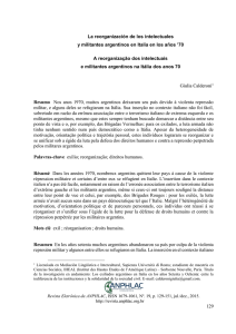 129 La reorganización de los intelectuales y militantes argentinos