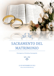 matrimonio - Parroquia Nuestra Señora de la Purisima Concepción