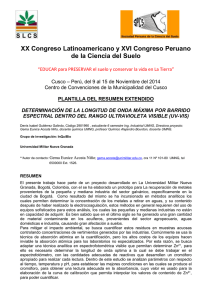 XX Congreso Latinoamericano y XVI Congreso Peruano de la