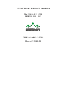 Informe In Voce 2008-2009 - Defensoría del Pueblo de Río Negro