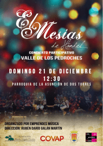 Programa del Concierto "El Mesías" en Dos Torres
