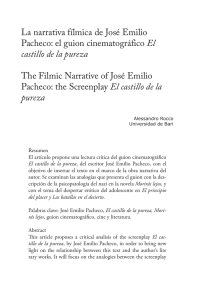 La narrativa fílmica de José Emilio Pacheco: el guion