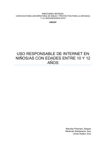 uso responsable de internet en niños/as con edades