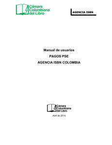 Manual de usuarios PAGOS PSE AGENCIA ISBN COLOMBIA