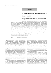 El plagio en publicaciones científicas