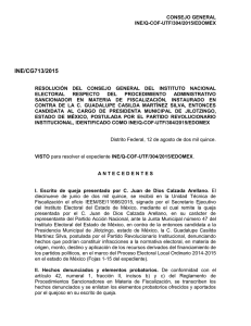 Punto 2.73 - Instituto Nacional Electoral