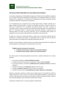 Información Pública Disponible de la Universidad Loyola Andalucía.