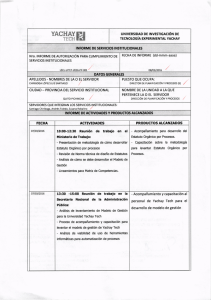 104. INFORME DE SERVICIOS INSTITUCIONALES LSCL