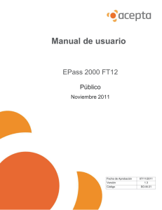 Manual de uso ePass 2000 FT12