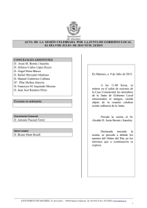 Acta nº 24 de la Junta de Gobierno Local del 9 de julio de 2015