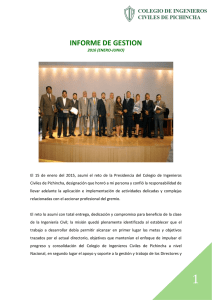 Informe Presidencia 2016 - Colegio de Ingenieros Civiles de