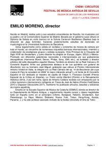 Biografía Emilio Moreno - Centro Nacional de Difusión Musical