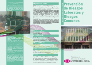 Prevención de Riesgos Laborales y Riesgos Comunes