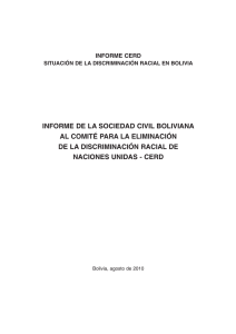 Informe CERD 2010 - Defensoria del Pueblo