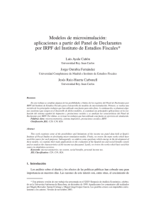 Modelos de microsimulación: aplicaciones a partir