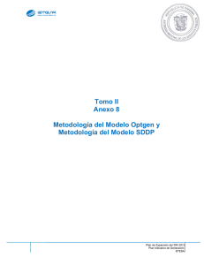 Metodología de los Modelos OPTGEN y SDDP