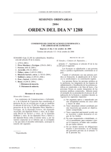 orden del dia nº 1288 - Cámara de Diputados de la Nación