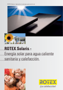 ROTEX Solaris - Energía solar para agua caliente sanitaria y