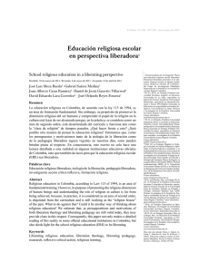 Educación religiosa escolar en perspectiva liberadora1