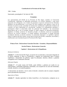 Constitución de la Provincia de Río Negro 1988