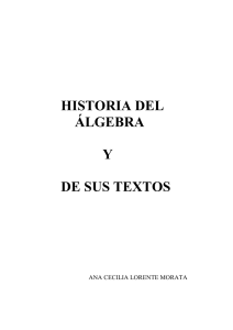 historia del álgebra y de sus textos