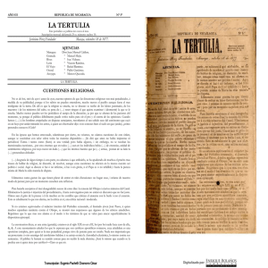 Periódico La Tertulia, Edición N° 05, Masaya Septiembre 18 de 1877